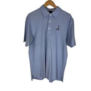 Dunning Golf Pinehurst 1895 Putter Boy Polo Shirt Mens XL Blue Performance Short